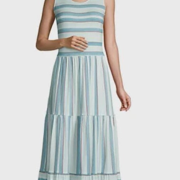 Women's Sleeveless Tiered Maxi Dress - Picture 3 of 5